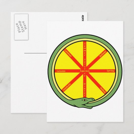 Carte Postale Roue Ouroboros (Devant / Derrière)