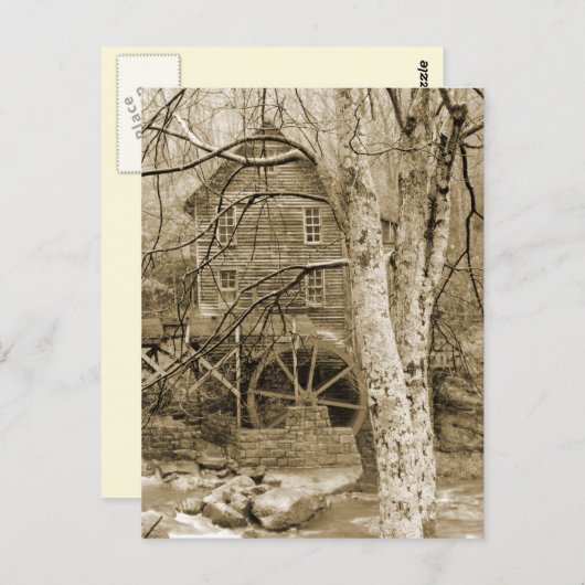 Carte Postale Roue vintage (Devant / Derrière)