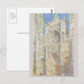 Carte Postale Rouen Cathedral West Facade Sunlight Monet (Devant / Derrière)
