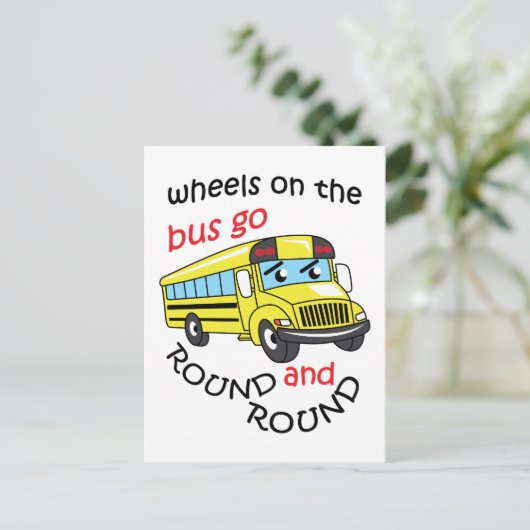 Carte Postale Roues dans le bus (Debout devant)