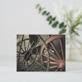 Carte Postale Roues de panier de ferme antique (Debout devant)