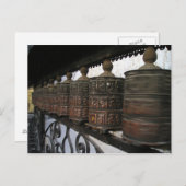 Carte Postale Roues de prière du Népal (Devant / Derrière)