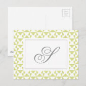 Carte Postale Roues de stockage initial personnalisées (Devant / Derrière)