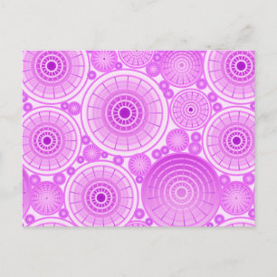 Carte Postale Roues imbriquées - lavande et violet