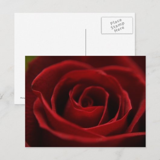 Carte postale rouge (Devant / Derrière)