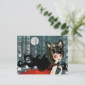 Carte postale rouge (Debout devant)