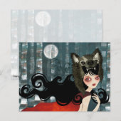 Carte postale rouge (Devant / Derrière)