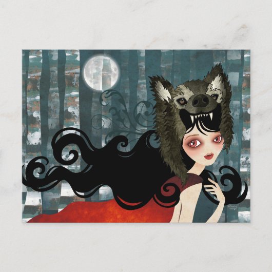 Carte postale rouge (Devant)