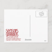 Carte postale rouge (Dos)