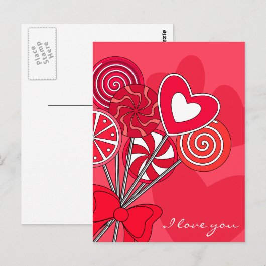 Carte postale Rouge (Devant / Derrière)