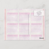 Carte Postale Rouge 2011 Année en un coup d'oeil Calendrier (Dos)