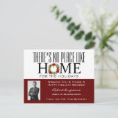 Carte postale rouge à couronne 'Chez soi' (Debout devant)