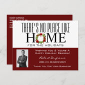 Carte postale rouge à couronne 'Chez soi' (Devant / Derrière)