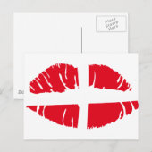 Carte Postale rouge à lèvres danmark (Devant / Derrière)