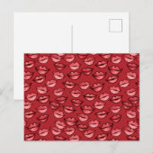Carte Postale Rouge à Lèvres Kissy Lips Rouge (Devant / Derrière)