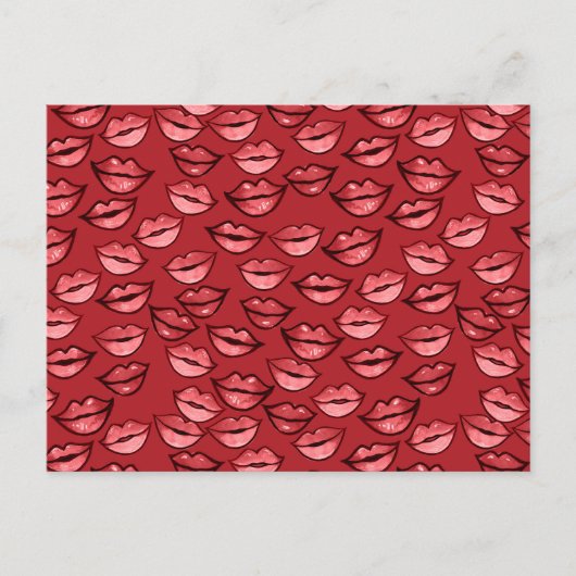 Carte Postale Rouge à Lèvres Kissy Lips Rouge (Devant)