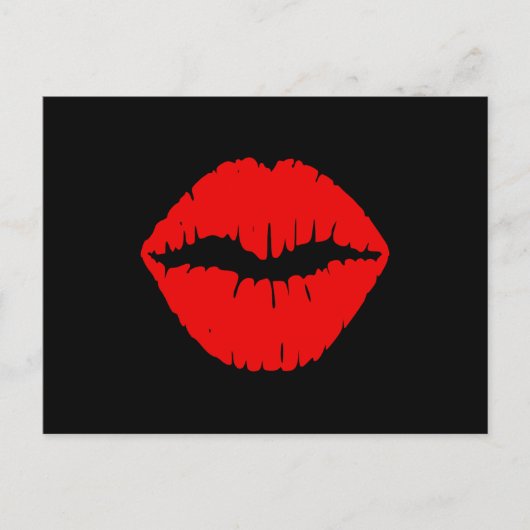 Carte Postale Rouge à lèvres noir et rouge (Devant)