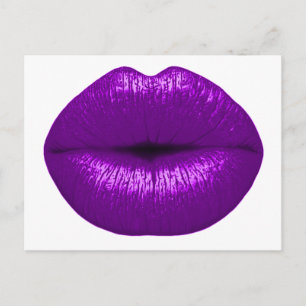 CARTE POSTALE ROUGE À LÈVRES VIOLET POSITIVEMENT MAQUILLAGE BEAU