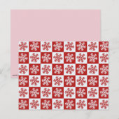 Carte postale rouge blanc à damier (Devant / Derrière)