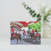 CARTE POSTALE ROUGE - BLANC & BAIE (Debout devant)