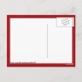 Carte Postale Rouge blanc & bleu Star Design pour ajouter du tex (Dos)