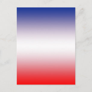 Carte Postale Rouge, blanc et bleu
