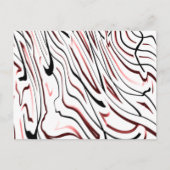 Carte Postale Rouge blanc noir Abstrait rayure design (Devant)