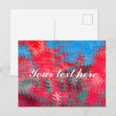 Carte postale rouge blanche et bleue (Devant / Derrière)