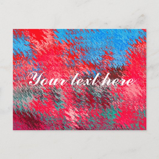 Carte postale rouge blanche et bleue (Devant)