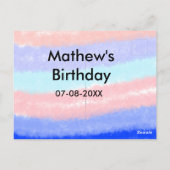 Carte Postale Rouge bleu garçon américain anniversaire ajouter n (Dos)