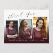 Carte Postale Rouge Bourgogne Moderne Tendance 3 Photo Grad Merc (Devant)