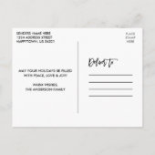 Carte Postale Rouge Bracelet Script Premier Noël Nouveau Camion (Dos)