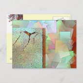 Carte postale-Rouge cerf-volant dans le collage du (Devant / Derrière)