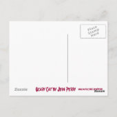 Carte postale rouge chat effrayant horizontale (Dos)