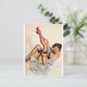 Carte Postale Rouge Chaussures Pin Up (Debout devant)