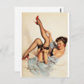 Carte Postale Rouge Chaussures Pin Up (Devant / Derrière)