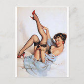Carte Postale Rouge Chaussures Pin Up (Devant)