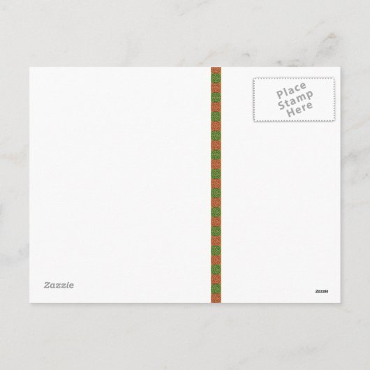 Carte postale rouge d'art de Green Fleur de Lis (Dos)