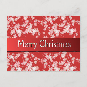 Carte postale rouge de fleur de Joyeux Noël