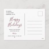 Carte postale rouge de Merci de photo de Noël de (Dos)