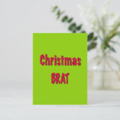 Carte Postale Rouge de Noël et Vert de Brat (Debout devant)