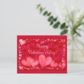 Carte postale rouge de Saint-Valentin (Debout devant)