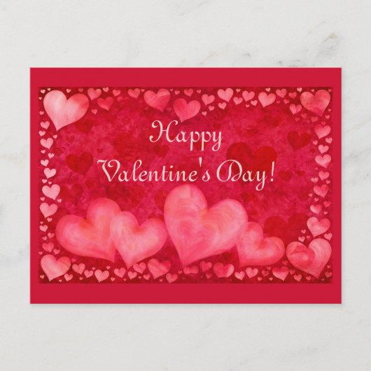 Carte postale rouge de Saint-Valentin (Devant)