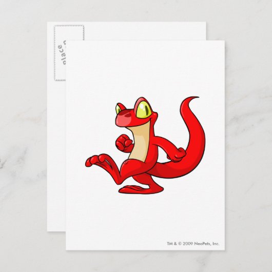 Carte Postale Rouge de Techo (Devant / Derrière)