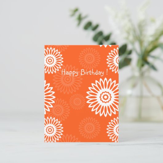 Carte postale rouge d'été (Debout devant)