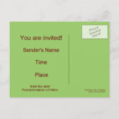 Carte postale Rouge Dragonfly (Dos)