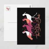 Carte Postale Rouge et blanc La cigogne Oiseaux III (Devant / Derrière)