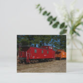 Carte postale Rouge et orange Caboose (Debout devant)