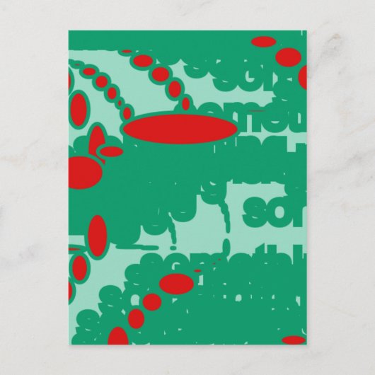 Carte Postale rouge et vert 1123 art abstrait (Devant)