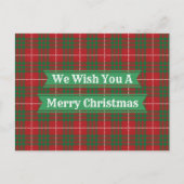 Carte Postale Rouge et vert plaid (Devant)